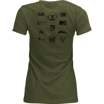 THOR Women's Patched Up T-Shirt - Military Green - Medium 3031-4335