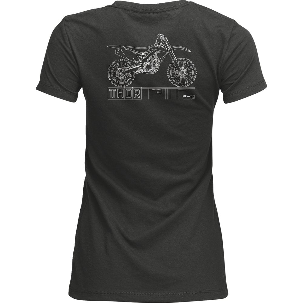 THOR Women's Blueprint T-Shirt - Charcoal - XL 3031-4325