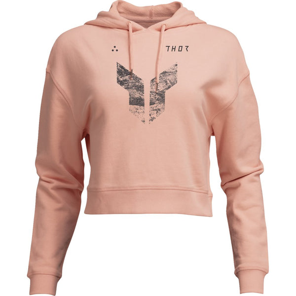 Thor Women's Iconic Pullover Crop Hoodie - Pink - XL 3051-1252