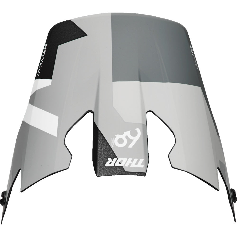 THOR Reflex Sport Visor - Carbon Brave - Gray/White 0132-1828