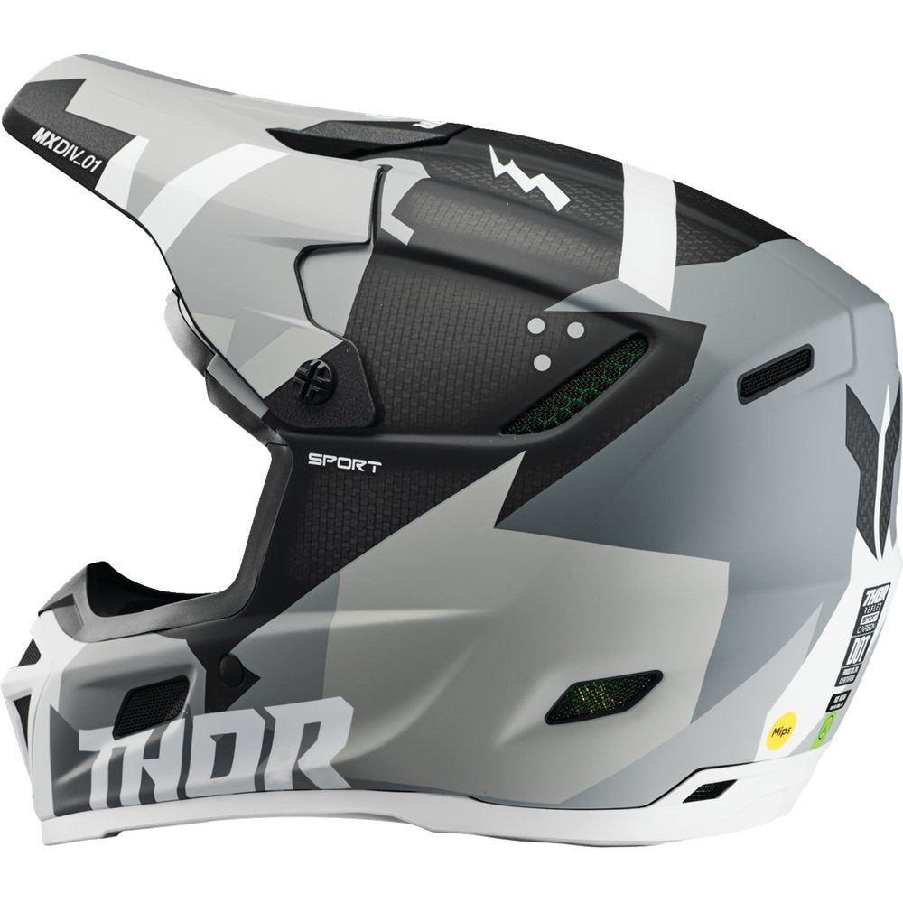 THOR Reflex Sport Helmet - Carbon Brave - MIPS? - Gray/White - Medium 0110-8759