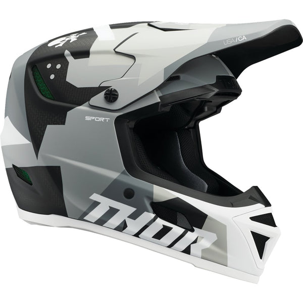 Thor Reflex Sport Helmet - Carbon Brave - MIPS? - Gray/White - Small 0110-8758