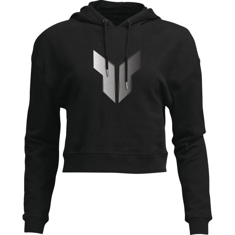 Thor Women's Noise Pullover Crop Hoodie - Black - Large 3051-1247