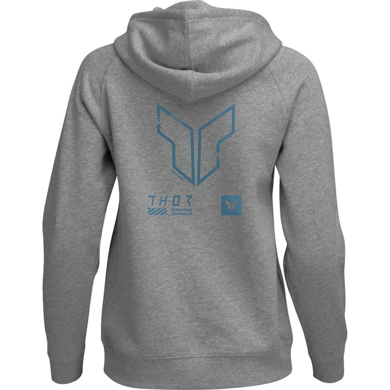 Thor Women's Trax Pullover Hoodie - Heather Gray - XL 3051-1243