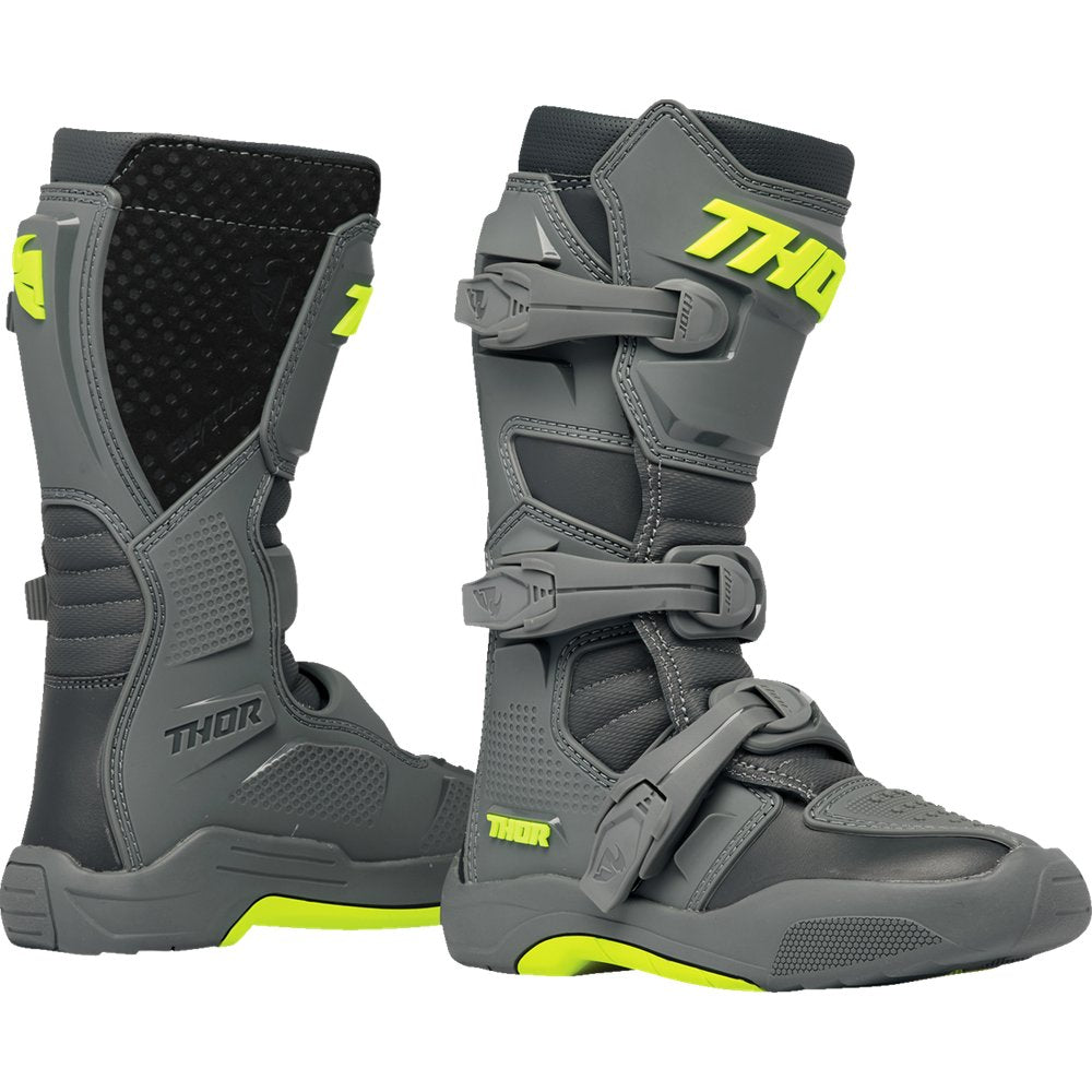 THOR Youth Blitz XR Boots - Gray/Charcoal - US 2 3411-0739