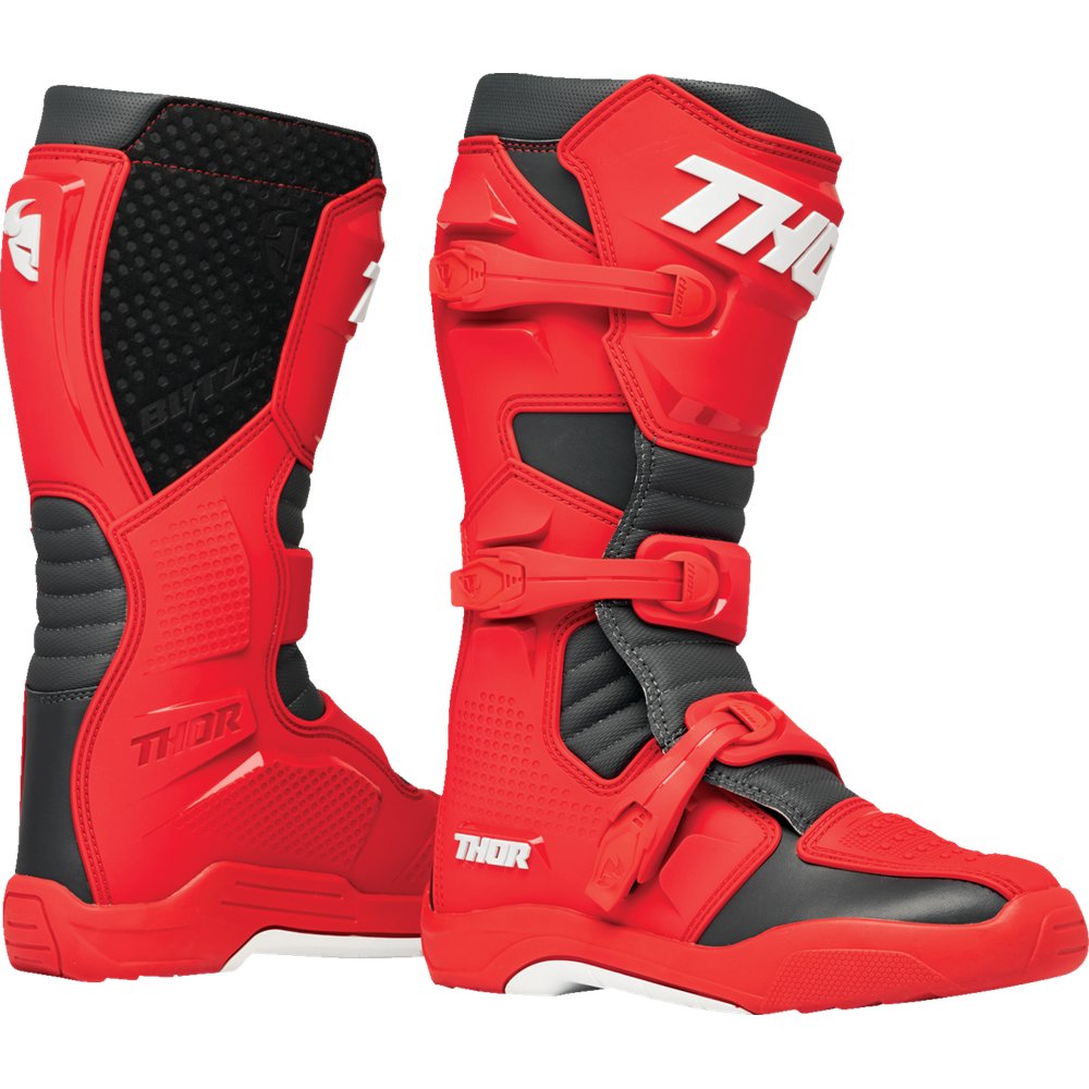 THOR Blitz XR Boots - Red/Charcoal - US 10 3410-3112