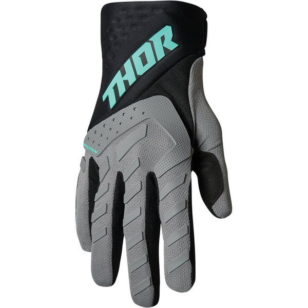 Thor Youth Spectrum Gloves - Gray/Black/Mint - 2XS 3332-1597