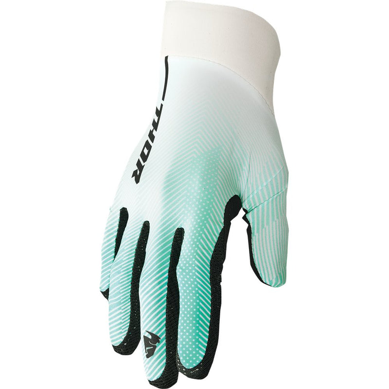 Thor Agile Tech Gloves - White/Teal - Large 3330-7210