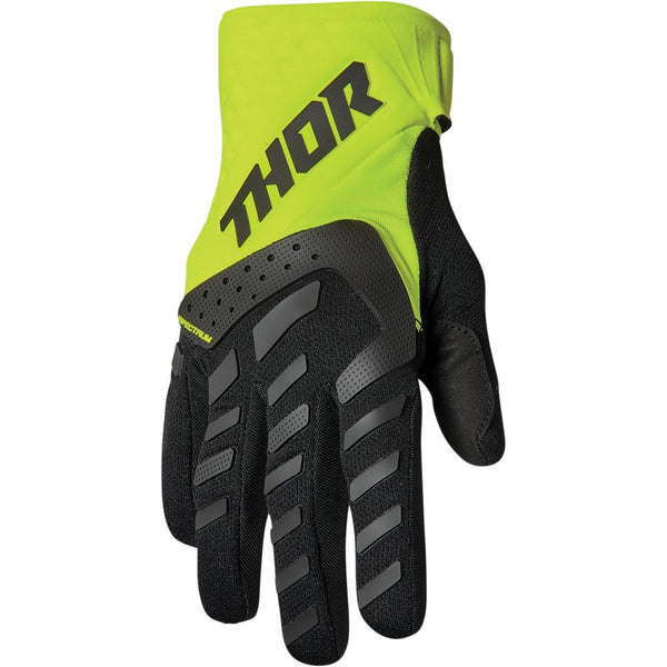 Thor Youth Spectrum Gloves - Black/Acid - Medium 3332-1620