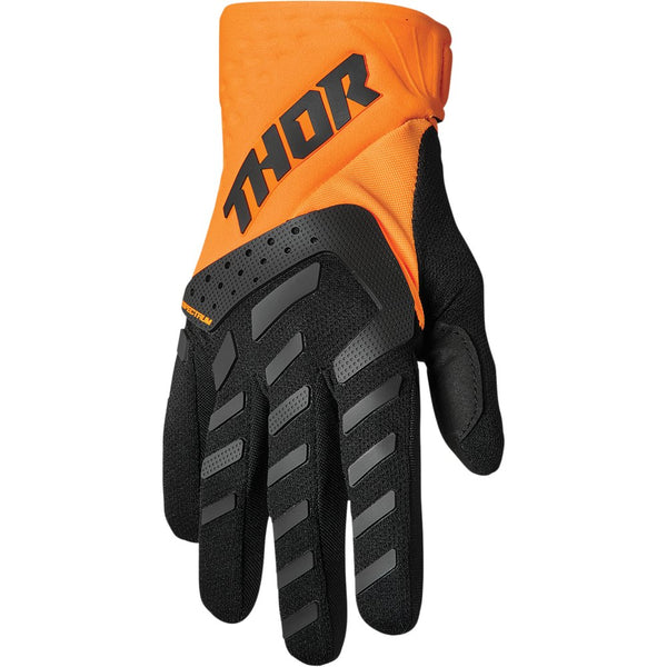 Thor Youth Spectrum Gloves - Orange/Black - Large 3332-1616