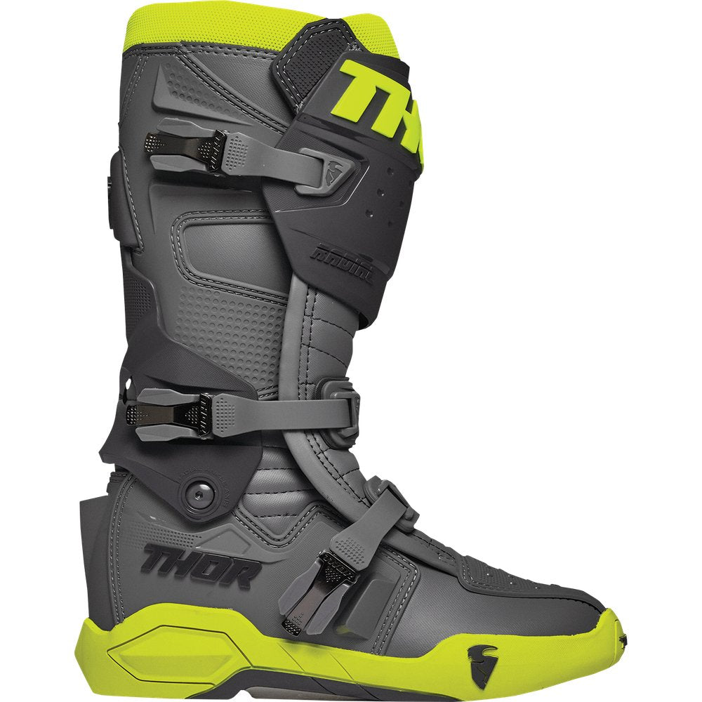 THOR Radial Boots - Gray/Fluorescent Yellow - Size 15 3410-2753