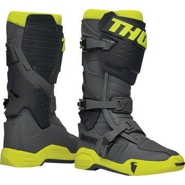 THOR Radial Boots - Gray/Fluorescent Yellow - Size 9 3410-2747