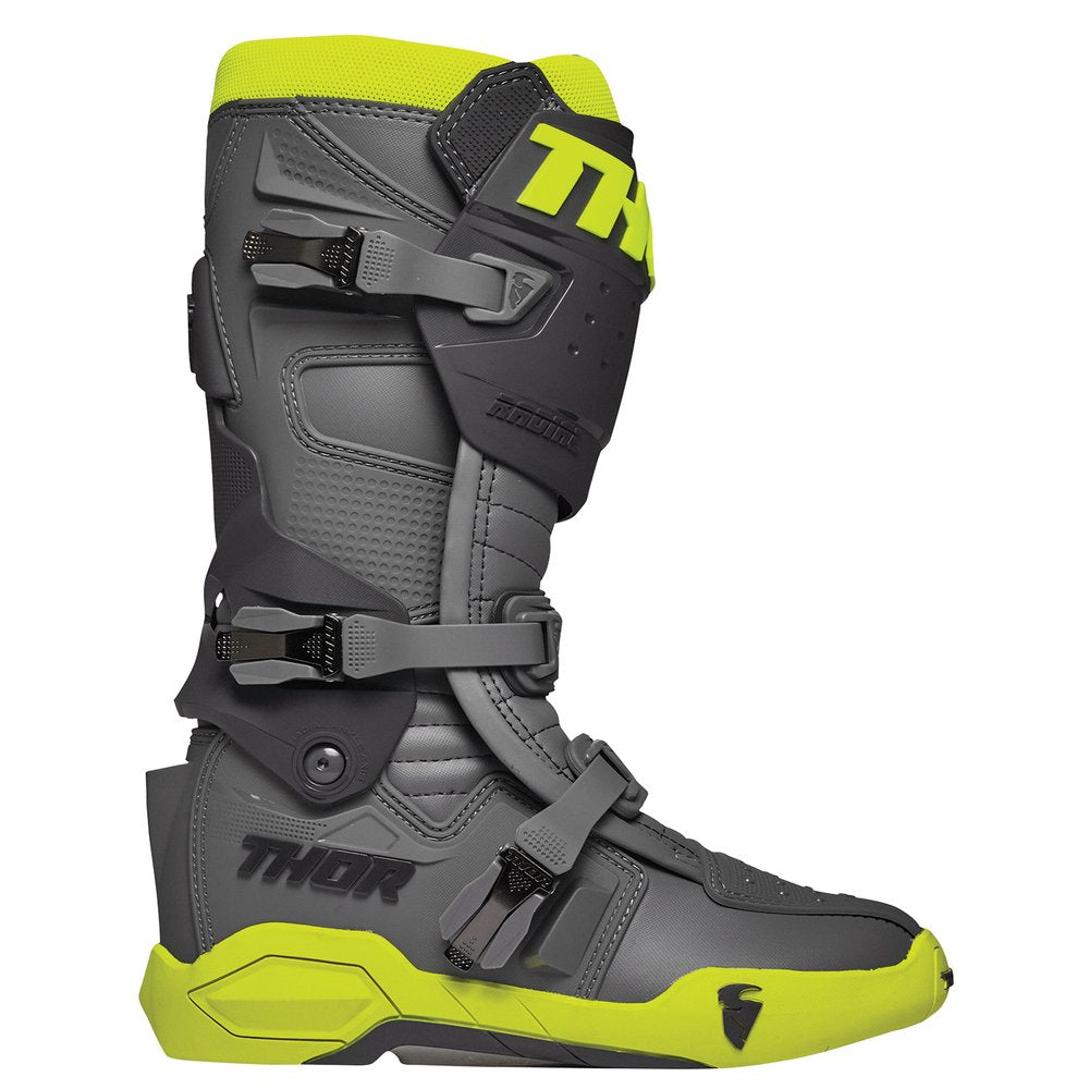 THOR Radial Boots - Gray/Fluorescent Yellow - Size 7 3410-2745