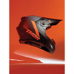 Thor Sector Helmet - Chev - Charcoal/Orange - Medium 0110-7338