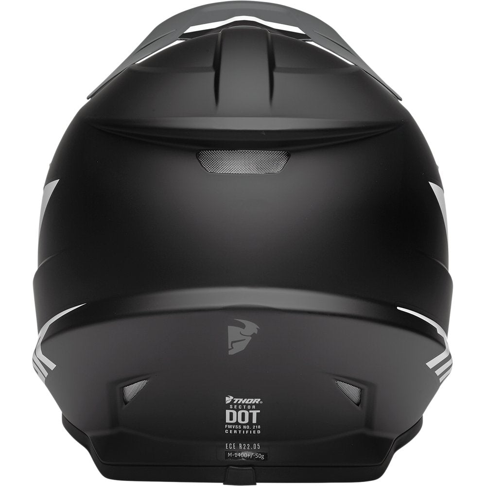 THOR Youth Sector Helmet - Chev - Gray/Black - Large 0111-1483