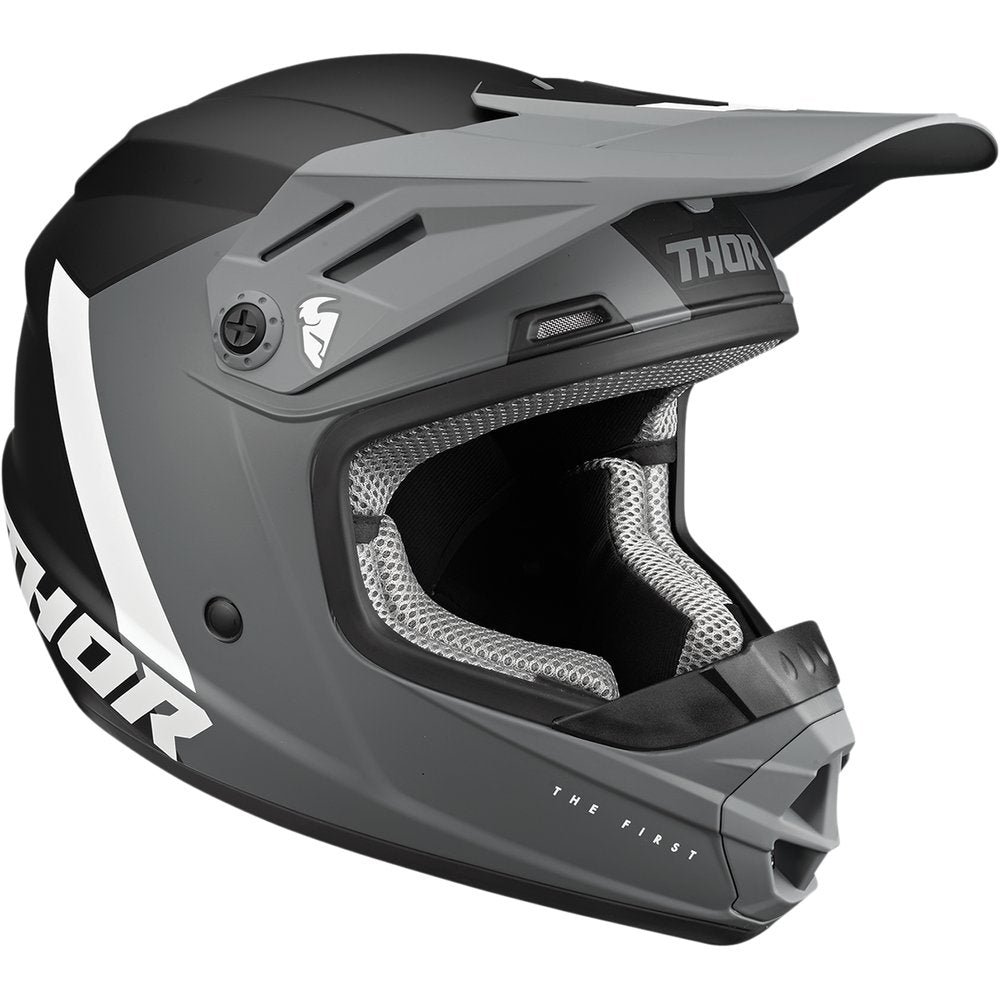 THOR Youth Sector Helmet - Chev - Gray/Black - Large 0111-1483