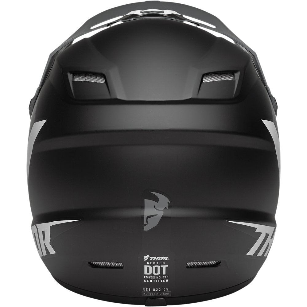 THOR Youth Sector Helmet - Chev - Gray/Black - Large 0111-1483