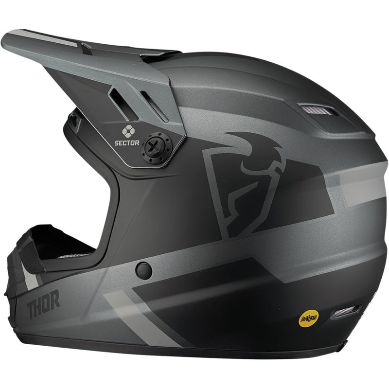 Thor Youth Sector Helmet - Split - MIPS? - Charcoal/Black - Small 0111-1469