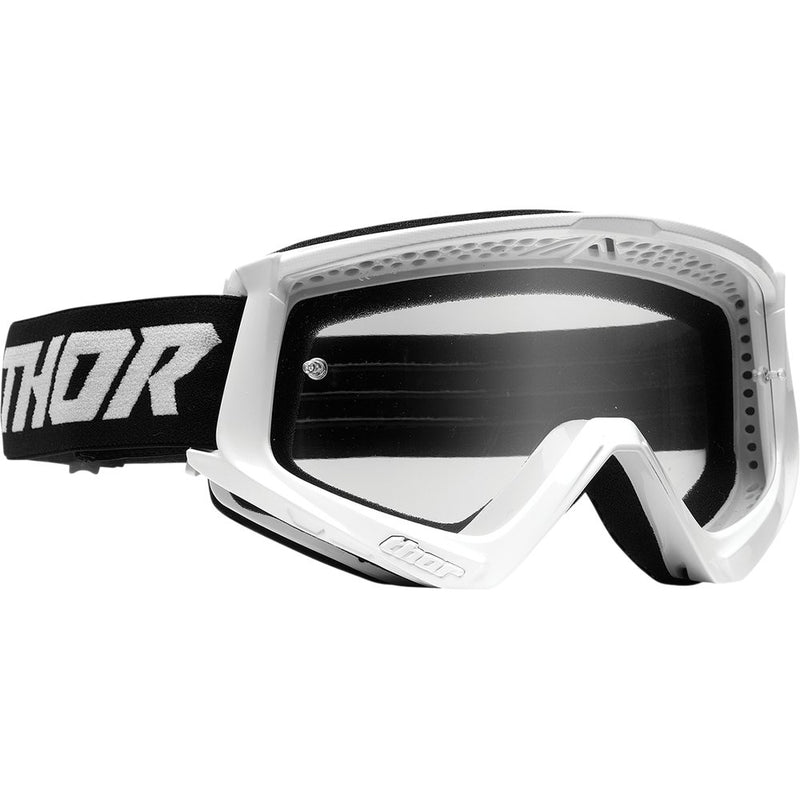 Thor Combat Goggle - Racer - White/Black - Clear Lens 2601-2702