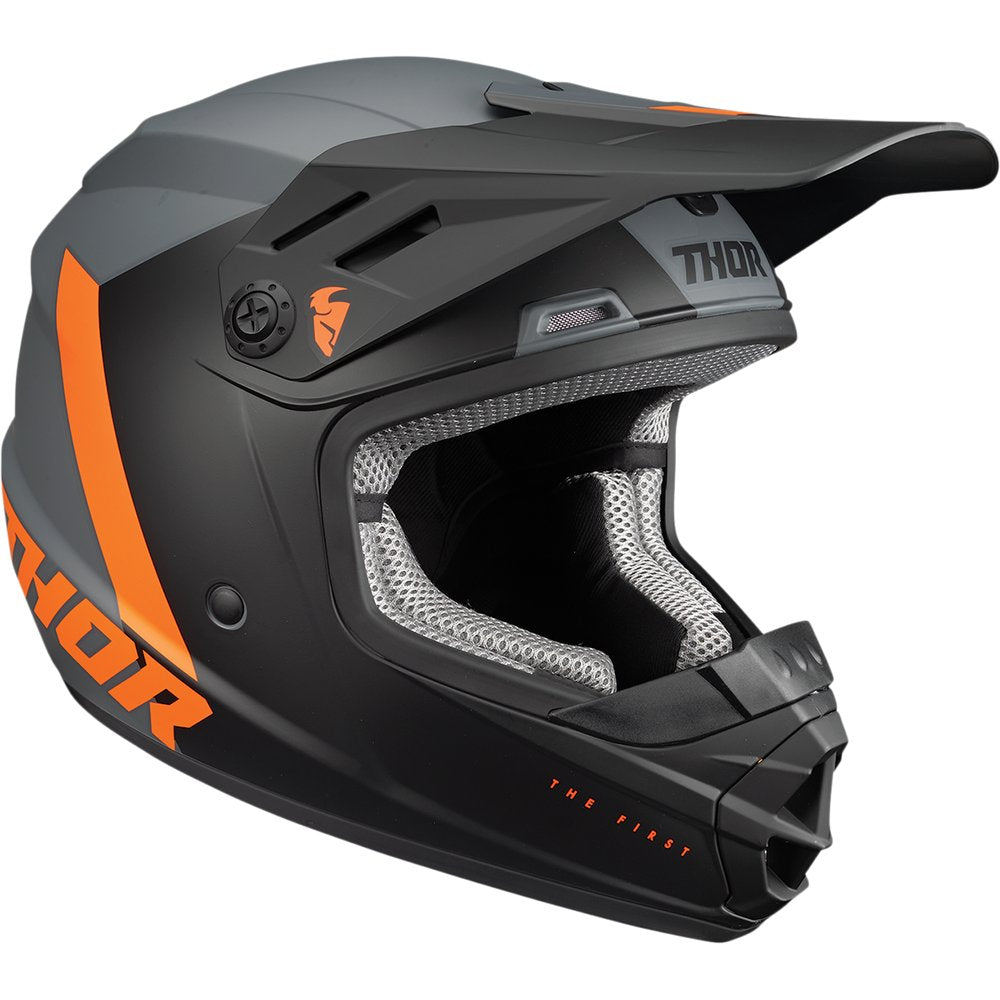 THOR Youth Sector Helmet - Chev - Charcoal/Orange - Medium 0111-1479