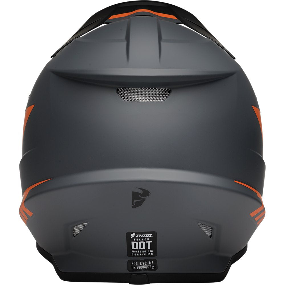 THOR Youth Sector Helmet - Chev - Charcoal/Orange - Small 0111-1478
