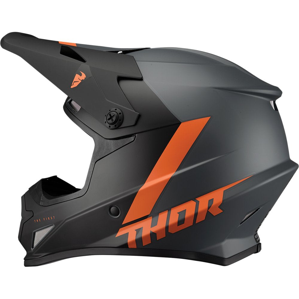 THOR Youth Sector Helmet - Chev - Charcoal/Orange - Small 0111-1478