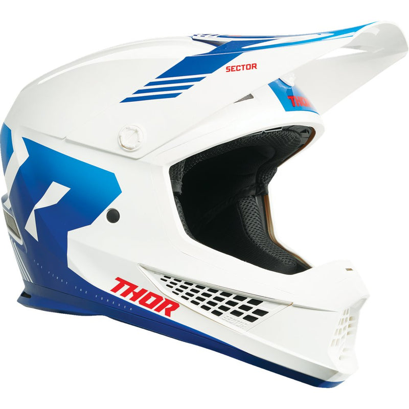 Thor Sector 2 Helmet - Carve - White/Blue - XS 0110-8129