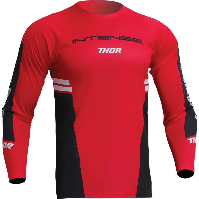 Thor Intense Assist Berm Long-Sleeve Jersey - Red/Black - Large 5020-0231