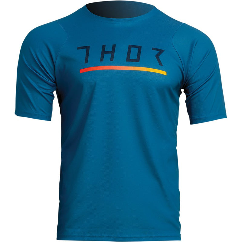Thor Assist Caliber Short-Sleeve Jersey - Teal - Large 5020-0016