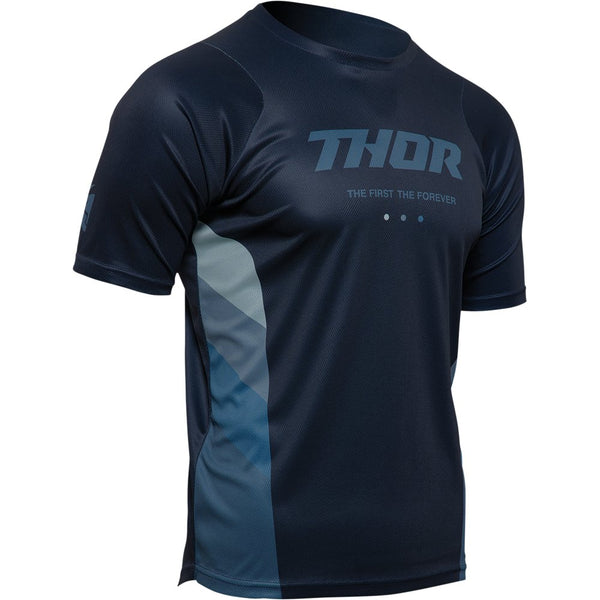 Thor Assist React Short-Sleeve Jersey - Midnight/Teal - Small 5120-0181