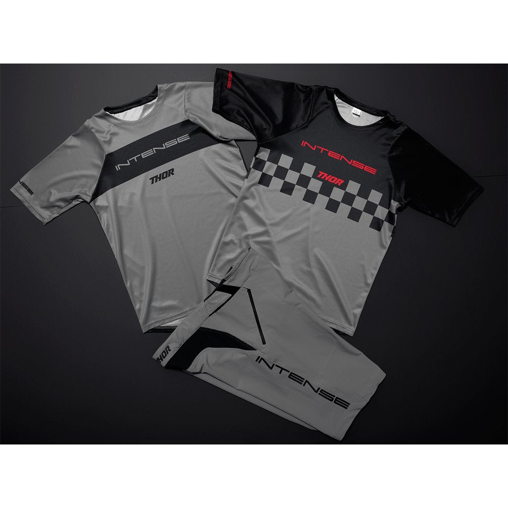 THOR Intense Assist Dart Short-Sleeve Jersey - Gray/Black - Large 5120-0159