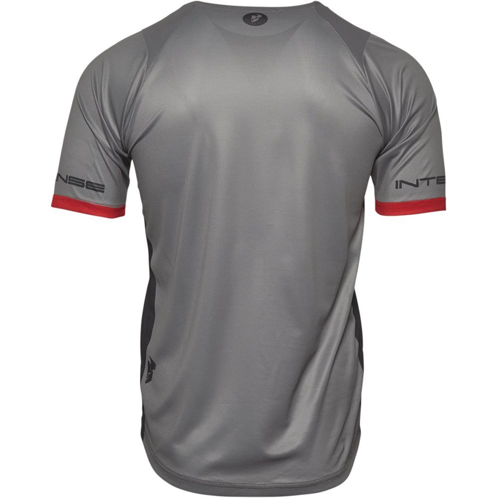 THOR Intense Team Short-Sleeve Jersey - Black/Heather Gray - Large 5120-0059