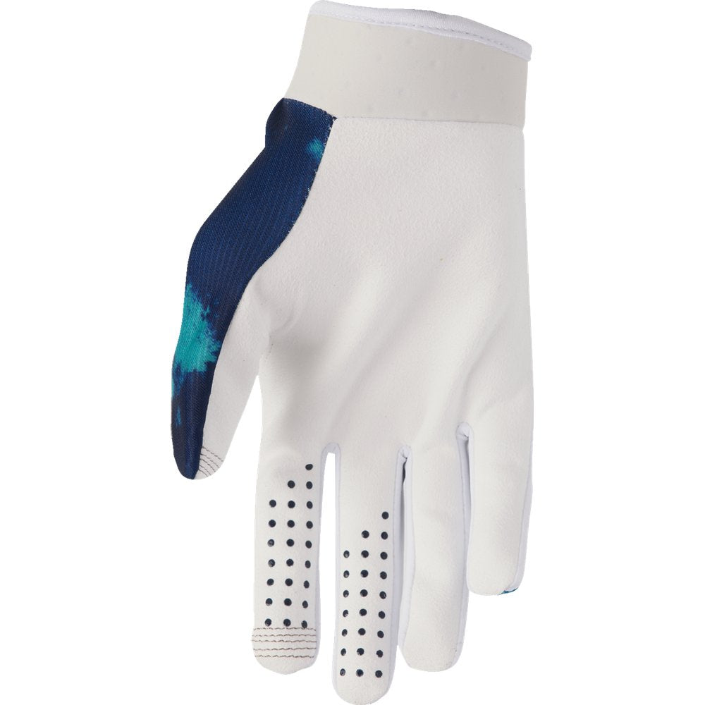 THOR Launchmode Bleach Gloves - White/Aqua - Large 3330-8328