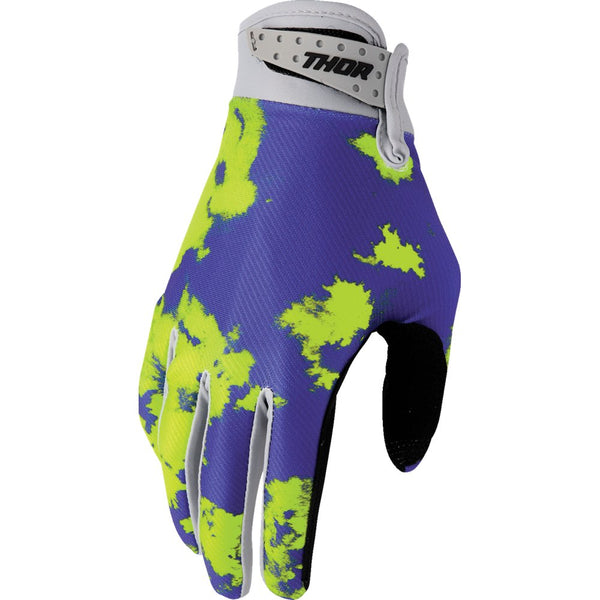 Thor Launchmode Bleach Gloves - Gray/Acid - 2XL 3330-8324