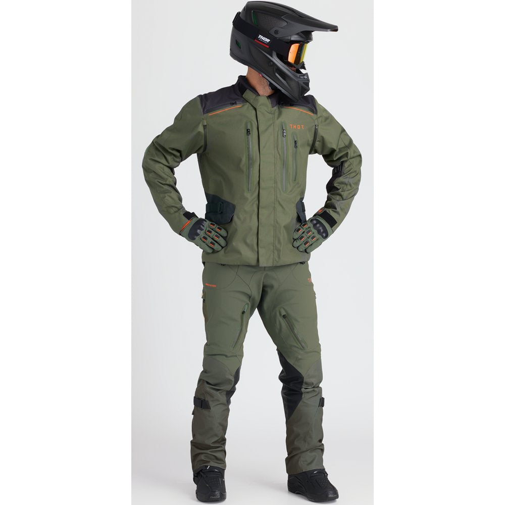 THOR Range Gloves - Army/Orange - Medium 3330-8265