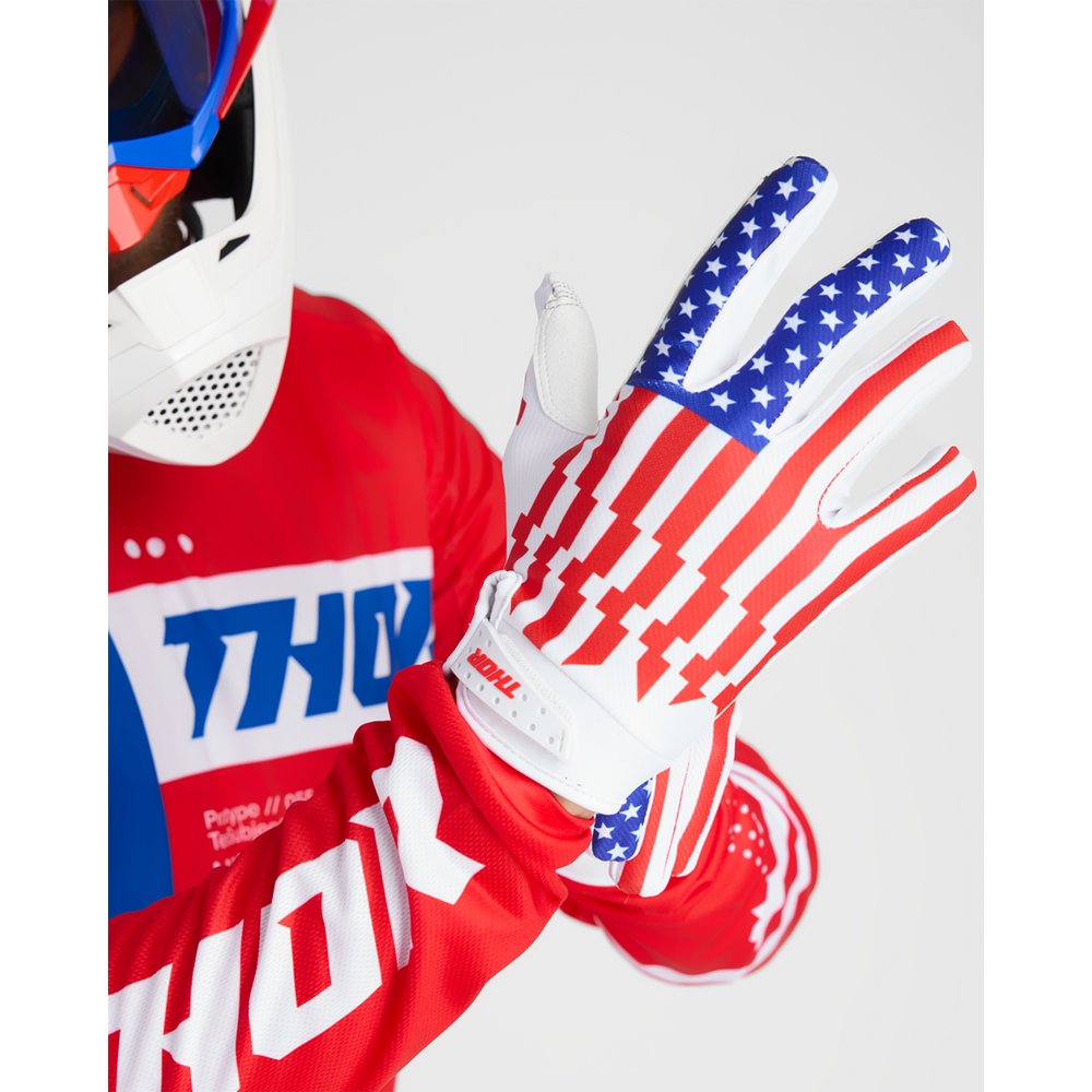 THOR Launchmode Gloves - Patriot - Medium 3330-8208