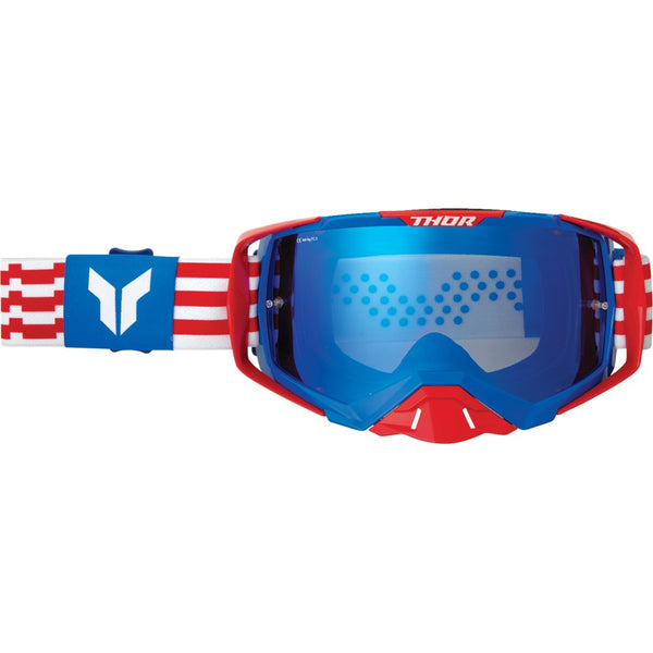 Thor Activate Goggle - Patriot - Red/White/Blue - Blue Mirror Lens 2601-3700