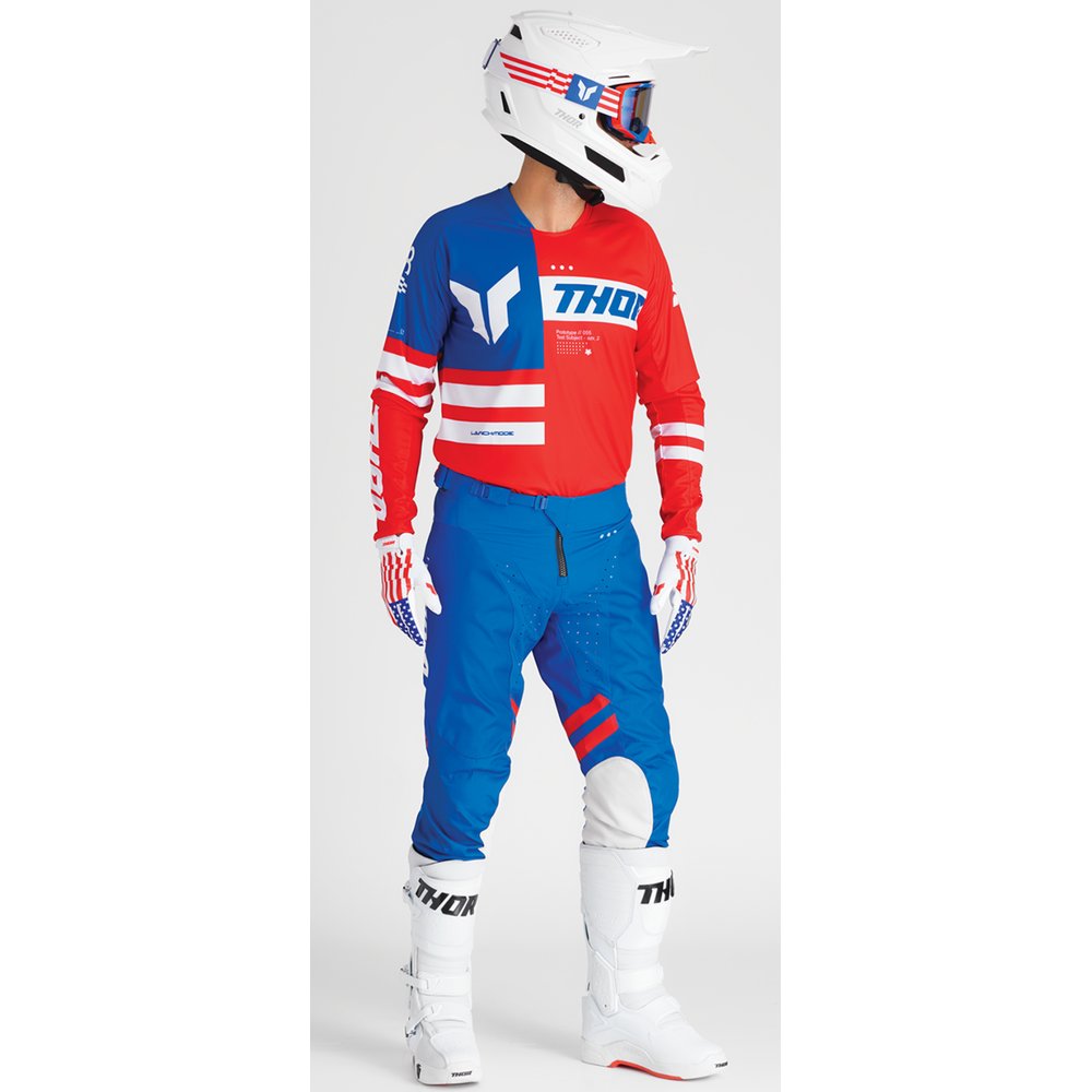 THOR Activate Goggle - Patriot - Red/White/Blue - Blue Mirror Lens 2601-3700