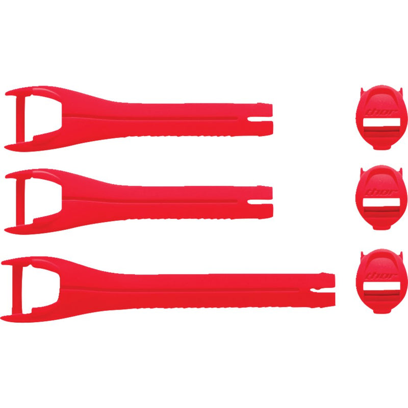 Thor Youth Blitz XR Boots Strap Kit - Red/Charcoal 3430-1045