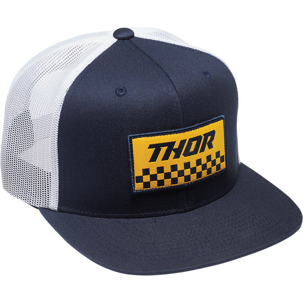 Thor Checker Hat - Navy/White 2501-3995