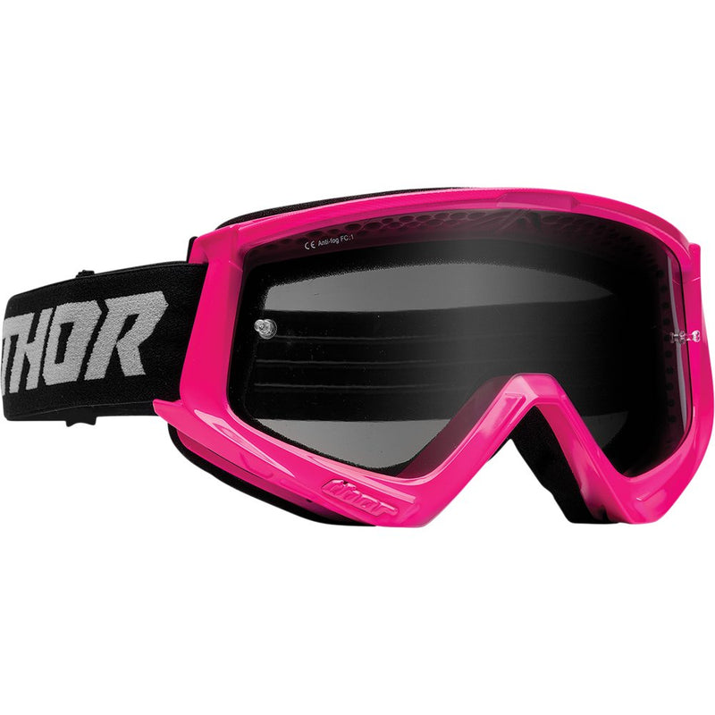 Thor Combat Sand Goggle - Racer - Flo Pink/Gray - Smoke Lens 2601-2698