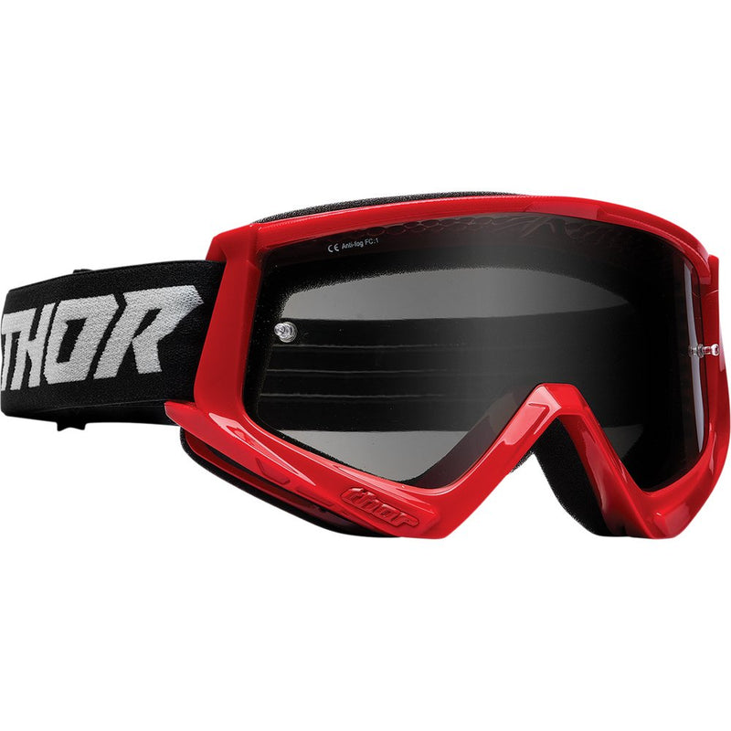 Thor Combat Sand Goggle - Racer - Red/Gray - Smoke Lens 2601-2697