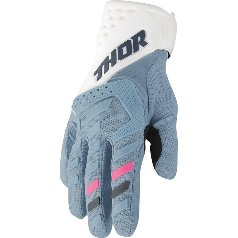 Thor Women's Spectrum Gloves - Starlight Blue/White - Medium 3331-0265