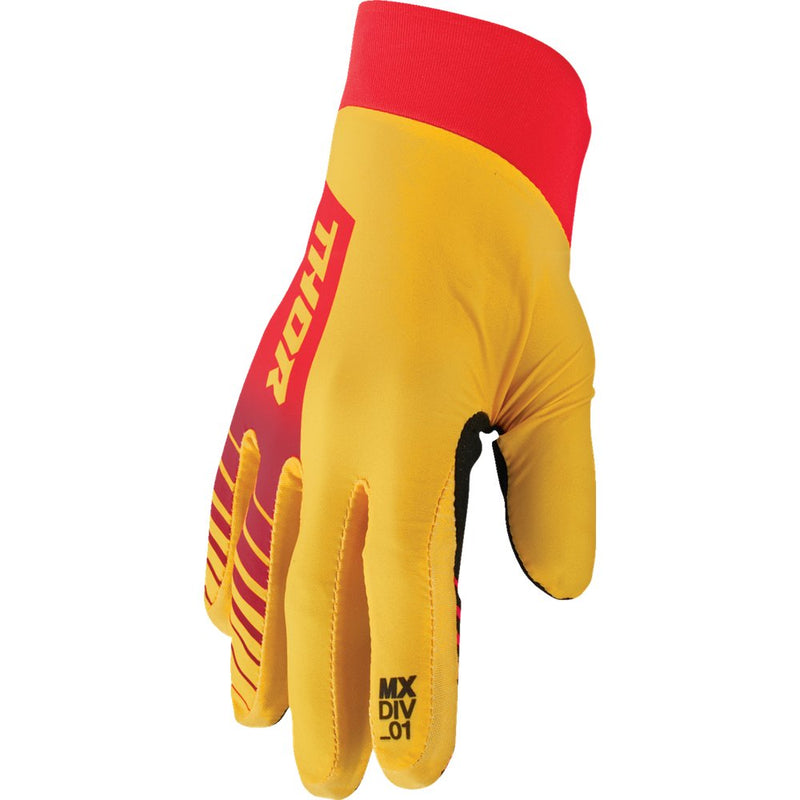 Thor Agile Gloves - Analog - Lemon/Red - Small 3330-7652