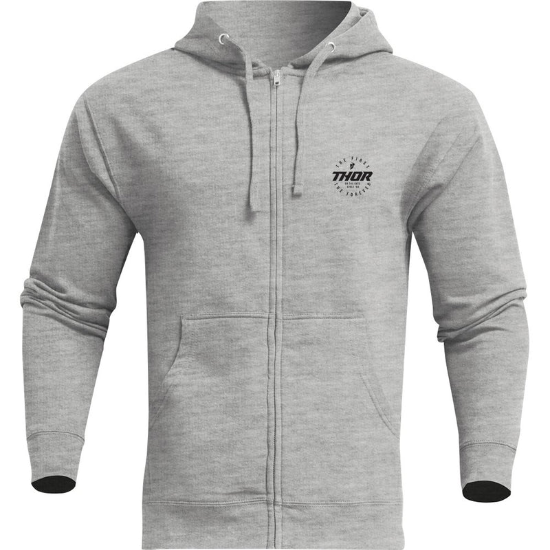 Thor Stadium Zip-Up Hooded Sweatshirt - Heather Gray - Small 3050-6324