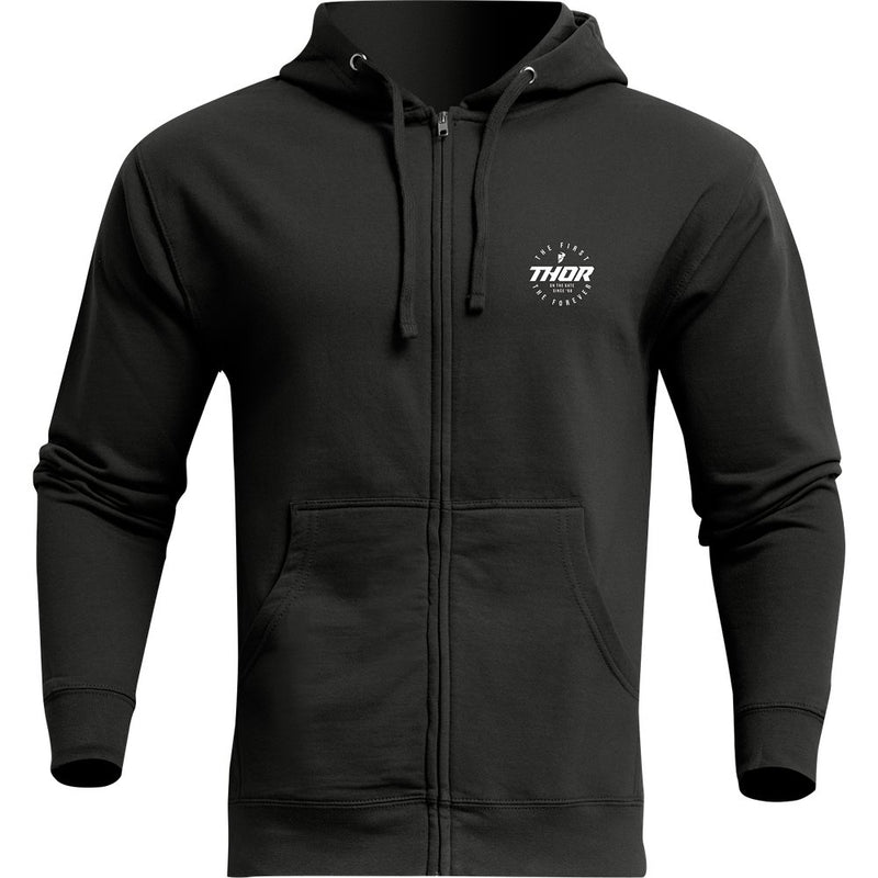 Thor Stadium Zip-Up Hooded Sweatshirt - Black - Large 3050-6318