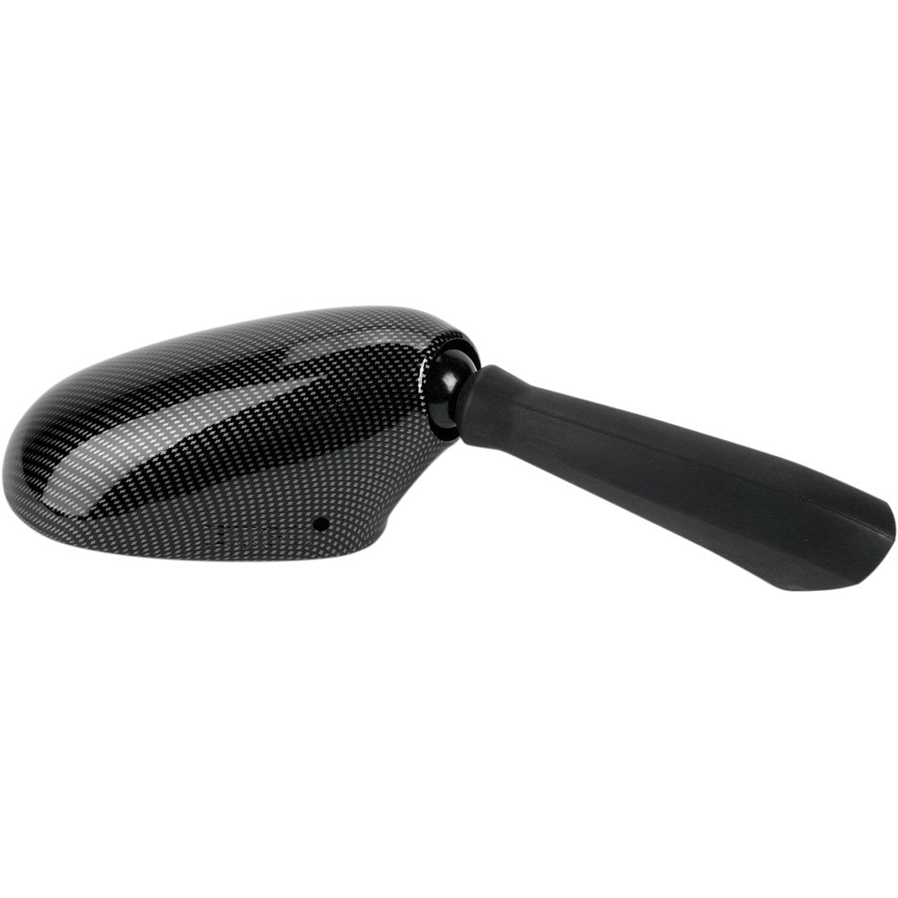 Emgo Mirror - Side View - Black/Carbon Fiber - Rectangle - Right - Suzuki 20-69733