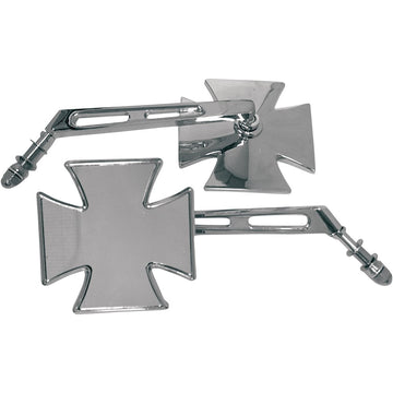 Emgo Mirror - Side View - Maltese Cross - Split Stem - Left - Bolt-On - Each 20-34862A