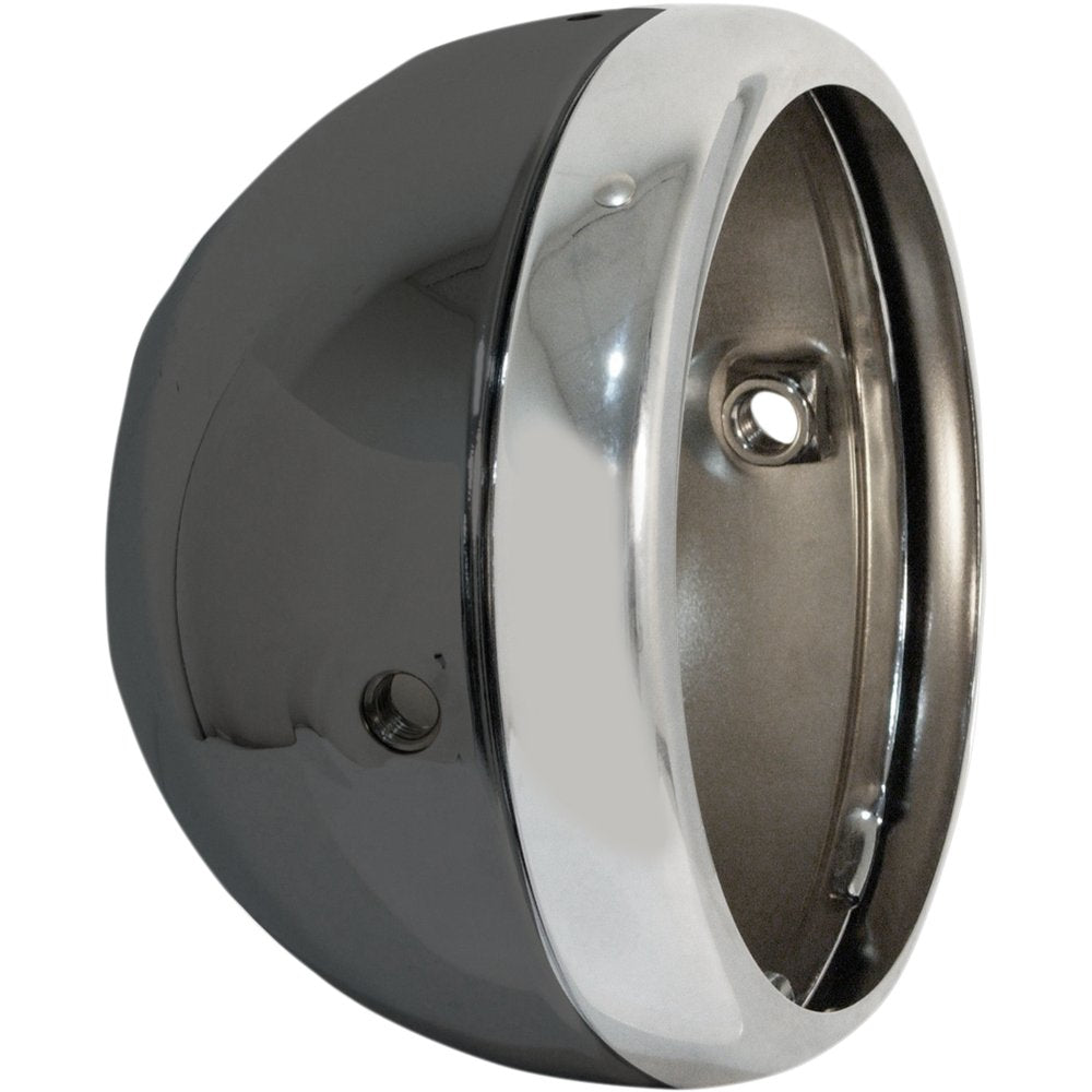 Emgo 5 3/4" Lucas Style Headlight Shell - Black 66-65074