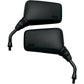 Emgo Mirror - Roadhawk - Side View - Rectangle - Short - M10 x 1.25 - Black 20-25100